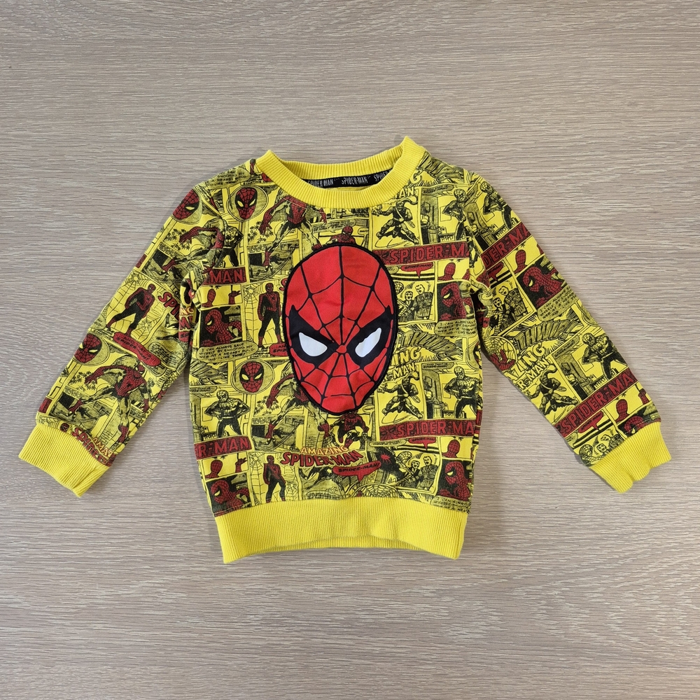 Toddler 2-3 Years Marvel Yellow and Red Spider-Man Graphic Pullover